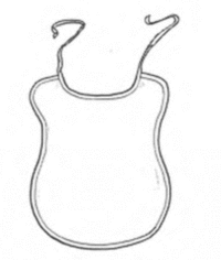 Zeichnung eines Baby-Lätzchens